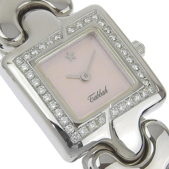 Tabbah Bezel Diamond Watches Stainless Steel Quartz main image 6